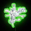 Vibrant RGB LED neon wall art with inspirational Christian scripture message.