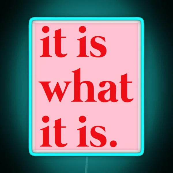 It Is What It Is RGB Neon Sign