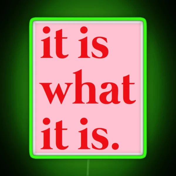 It Is What It Is RGB Neon Sign
