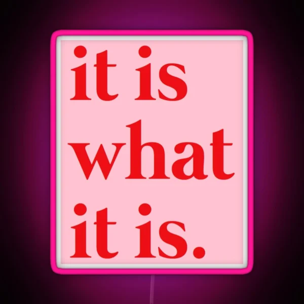 It Is What It Is RGB Neon Sign