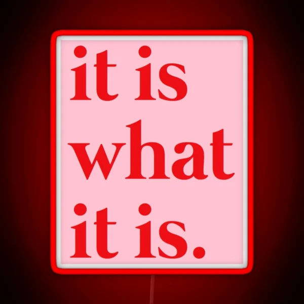 It Is What It Is RGB Neon Sign