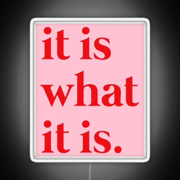 It Is What It Is RGB Neon Sign