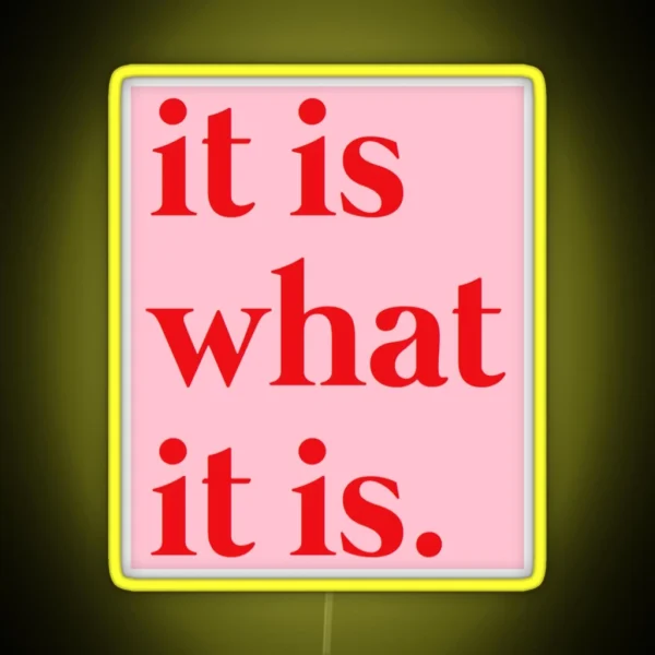 It Is What It Is RGB Neon Sign