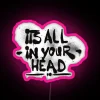 Whimsical RGB Neon Sign Art Display with Personalized Colorful Messages