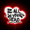 Psychological Motivation Wall Art Sign in Vibrant RGB Neon Color
