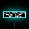 Neon Sign Inspired by Classic Video Game Legend Link's Iconic Warning
