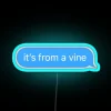 RGB Neon Sign Artwork Shaped Like a Twisted Vine Branch