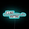 Neon Sign Distancing Ourselves From Misconceptions About Knitting Crochet Hooks