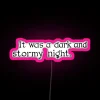 RGB LED Neon Night Light Canvas Art Stormy Weather Decor