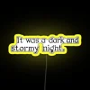 Eye-catching LED Storm Night Neon Sign with Colorful RGB Illumination Effect