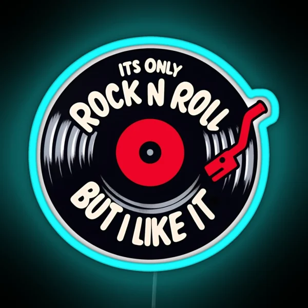 Its Only Rock N Roll Retro Led Set Bundle Pack RGB Neon Sign