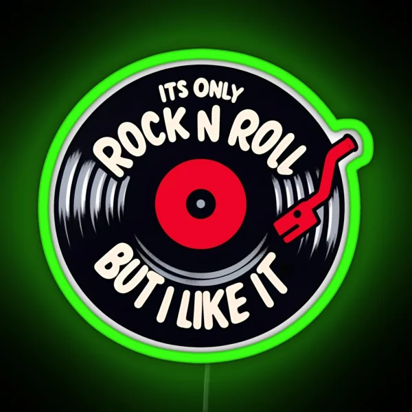 Its Only Rock N Roll Retro Led Set Bundle Pack RGB Neon Sign