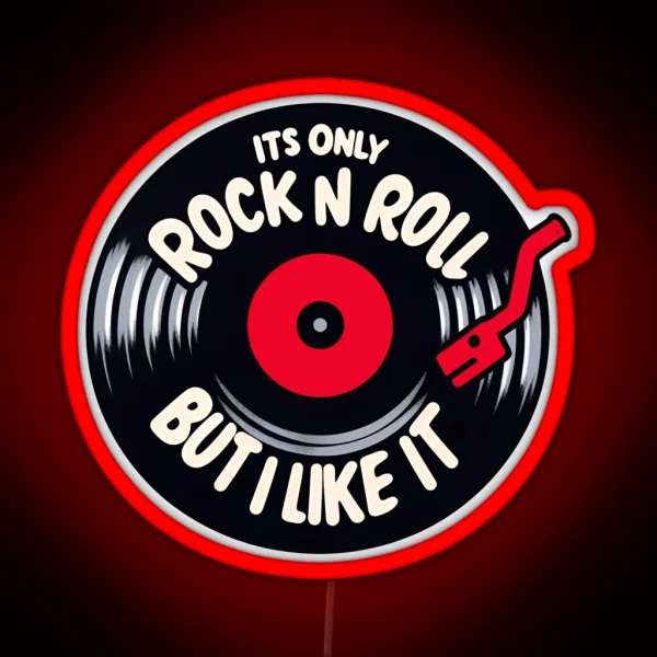 Its Only Rock N Roll Retro Led Set Bundle Pack RGB Neon Sign