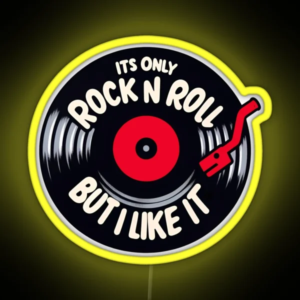 Its Only Rock N Roll Retro Led Set Bundle Pack RGB Neon Sign