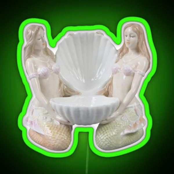 Ivory Shell Mermaids RGB Neon Sign