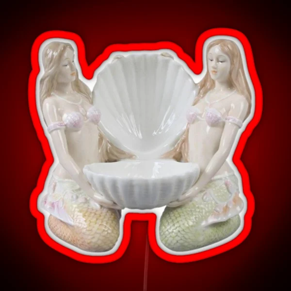 Ivory Shell Mermaids RGB Neon Sign