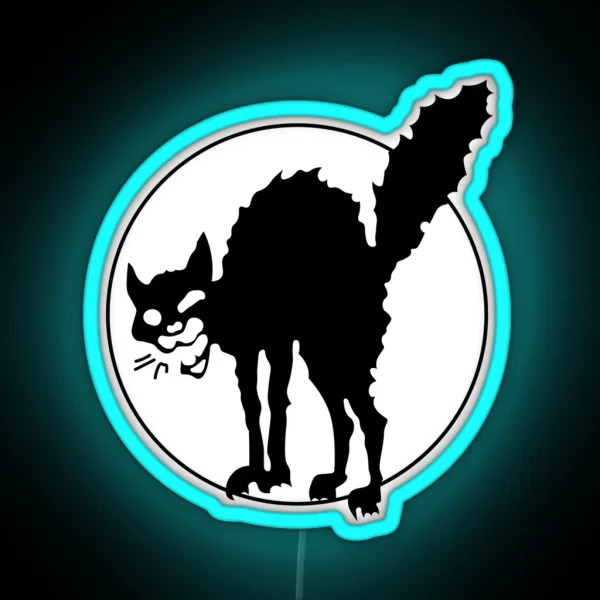 IWW Black Cat RGB Neon Sign