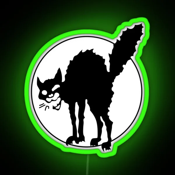 IWW Black Cat RGB Neon Sign