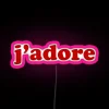 RGB Neon Sign with Adorable French Phrases and Romantic Lighting Effects
