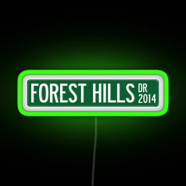 J Cole 2014 Forest Hills Drive Dr V2 RGB Neon Sign