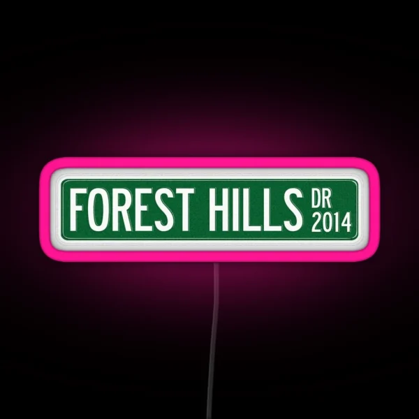 J Cole 2014 Forest Hills Drive Dr V2 RGB Neon Sign