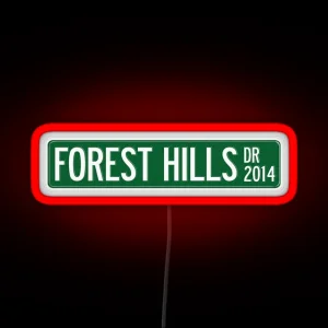 J Cole 2014 Forest Hills Drive Dr V2 RGB Neon Sign