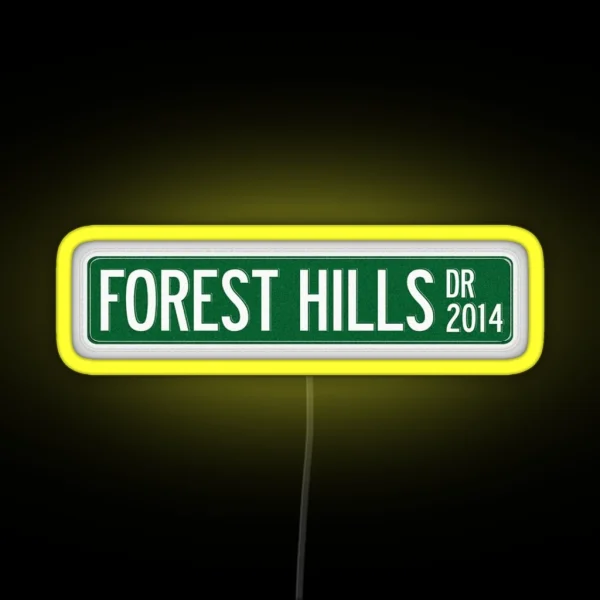 J Cole 2014 Forest Hills Drive Dr V2 RGB Neon Sign