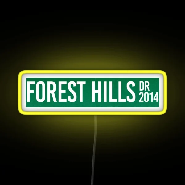 J Cole Forest Hills Drive Cole World Rap RGB Neon Sign