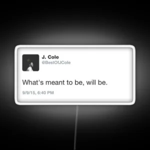 J Cole Tweet RGB Neon Sign