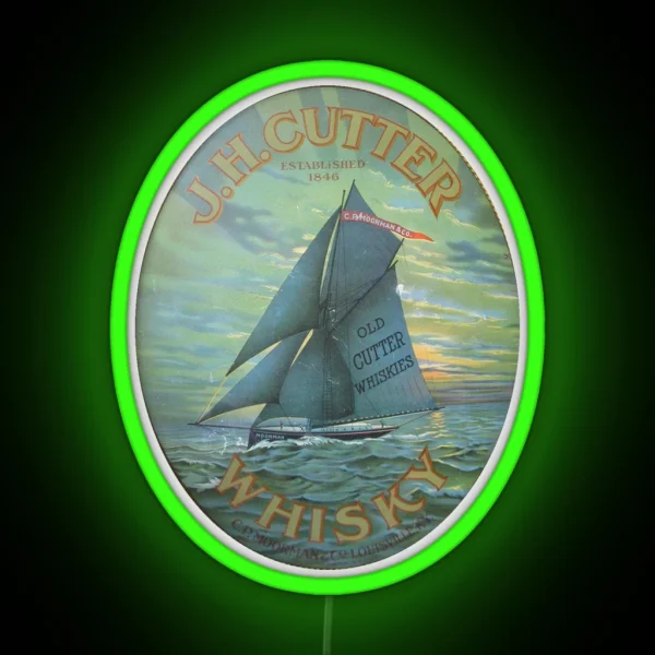 J H Cutter Whisky Louisville Kentucky RGB Neon Sign