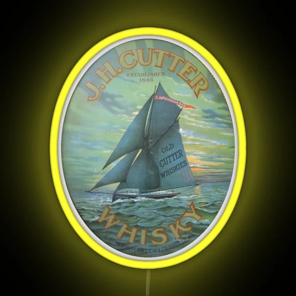 J H Cutter Whisky Louisville Kentucky RGB Neon Sign