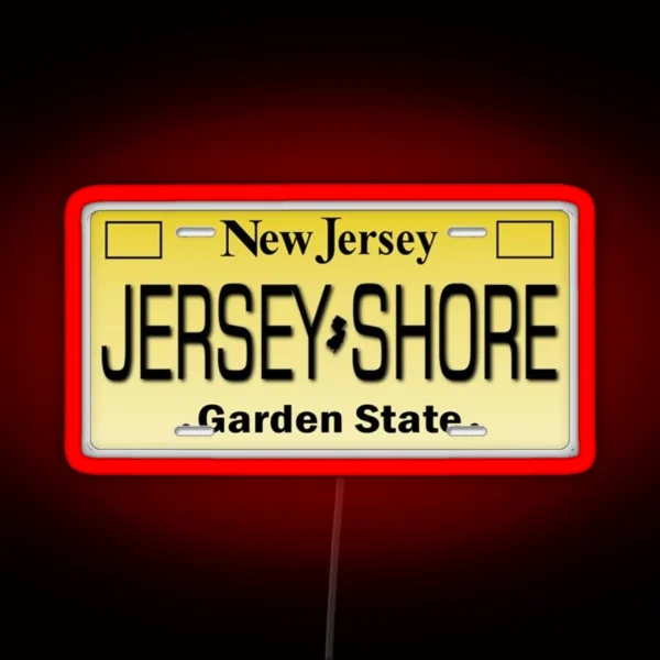 J Shore License Plate RGB Neon Sign