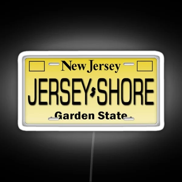 J Shore License Plate RGB Neon Sign