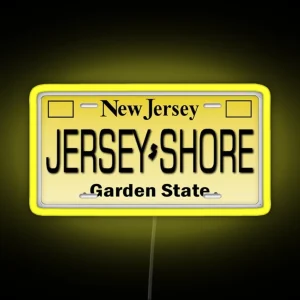 J Shore License Plate RGB Neon Sign