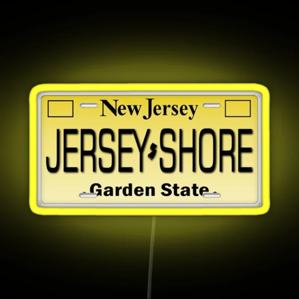 J Shore License Plate RGB Neon Sign