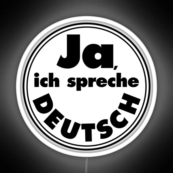 Ja Ich Spreche Deutsch Black Background RGB Neon Sign