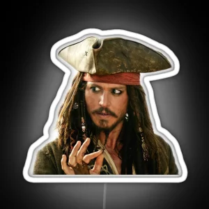 Jack Sparrow Pirates Of The Caribbean RGB Neon Sign