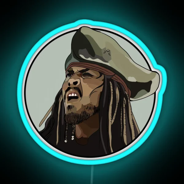 Jack Sparrow WTF RGB Neon Sign