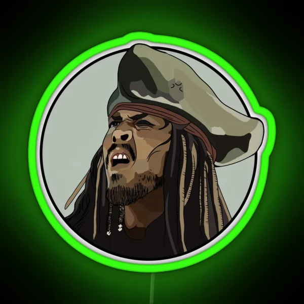 Jack Sparrow WTF RGB Neon Sign