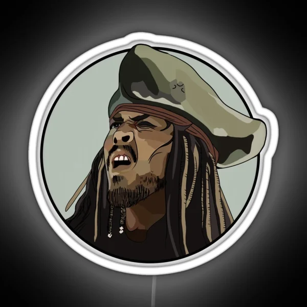 Jack Sparrow WTF RGB Neon Sign