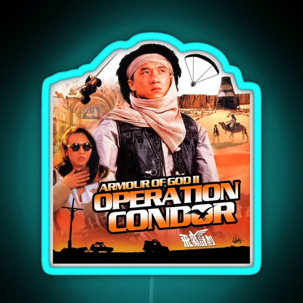 Jackie Chan ARMOUR OF GOD II OPERATION CONDOR RGB Neon Sign