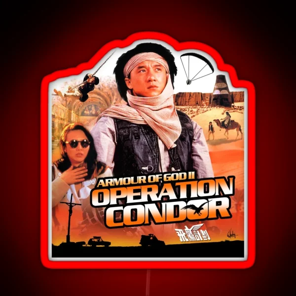 Jackie Chan ARMOUR OF GOD II OPERATION CONDOR RGB Neon Sign