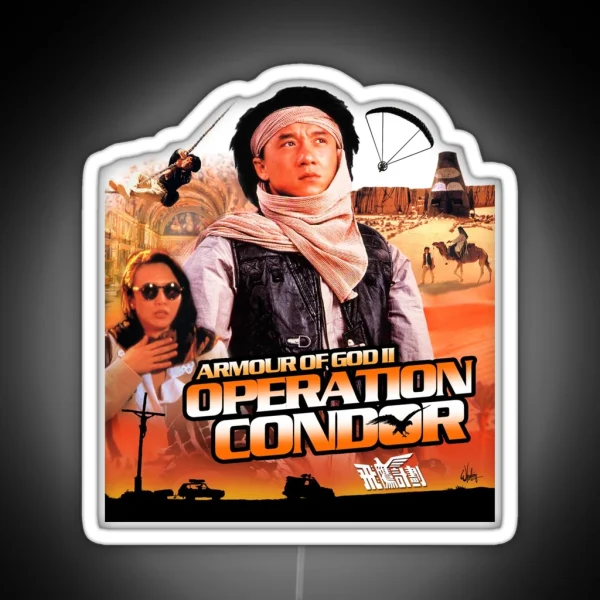 Jackie Chan ARMOUR OF GOD II OPERATION CONDOR RGB Neon Sign