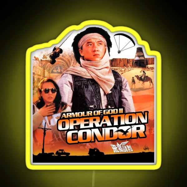 Jackie Chan ARMOUR OF GOD II OPERATION CONDOR RGB Neon Sign