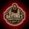 Quirky Neon Sign Featuring Jackie Daytona's Human Alcohol Beer Design