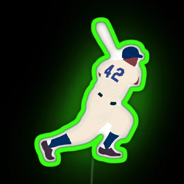 Jackie Robinson RGB Neon Sign