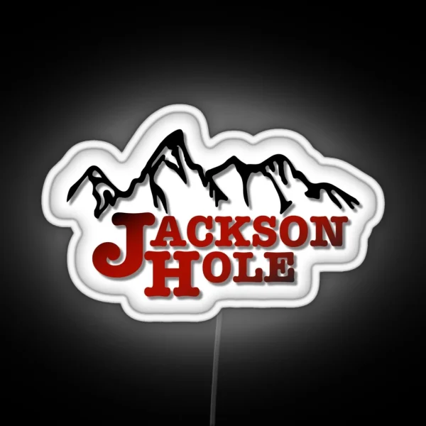 Jackson Hole Wyoming Mountains Ski RGB Neon Sign