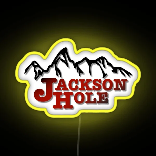 Jackson Hole Wyoming Mountains Ski RGB Neon Sign