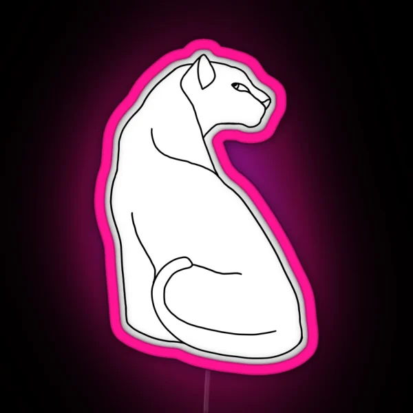 Jaguar Line Art RGB Neon Sign