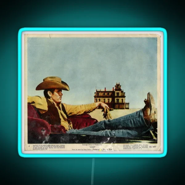 James Dean Western Poster RGB Neon Sign